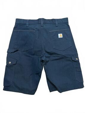 Carhartt Cargo Work Shorts Mens 34 Black Relaxed Fit Ripstop